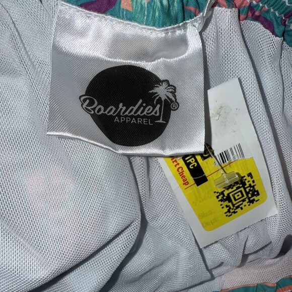 Boardies Apparel Mens Sz M Tropical / Floral Mid Length Lined Swim Shorts NWT - Picture 6 of 6